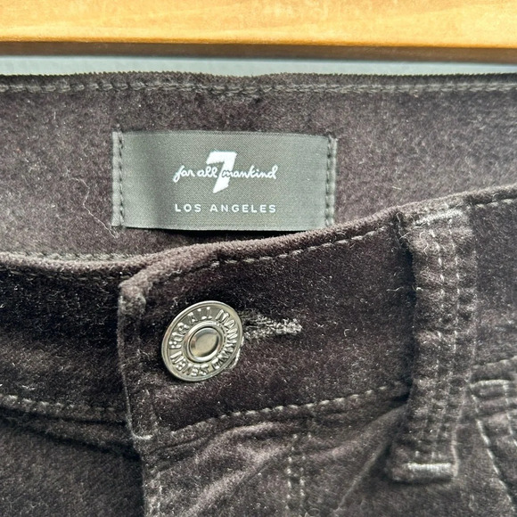 7 For All Mankind Velvet High Rise Skinny Pants, size  27 - Picture 9 of 15